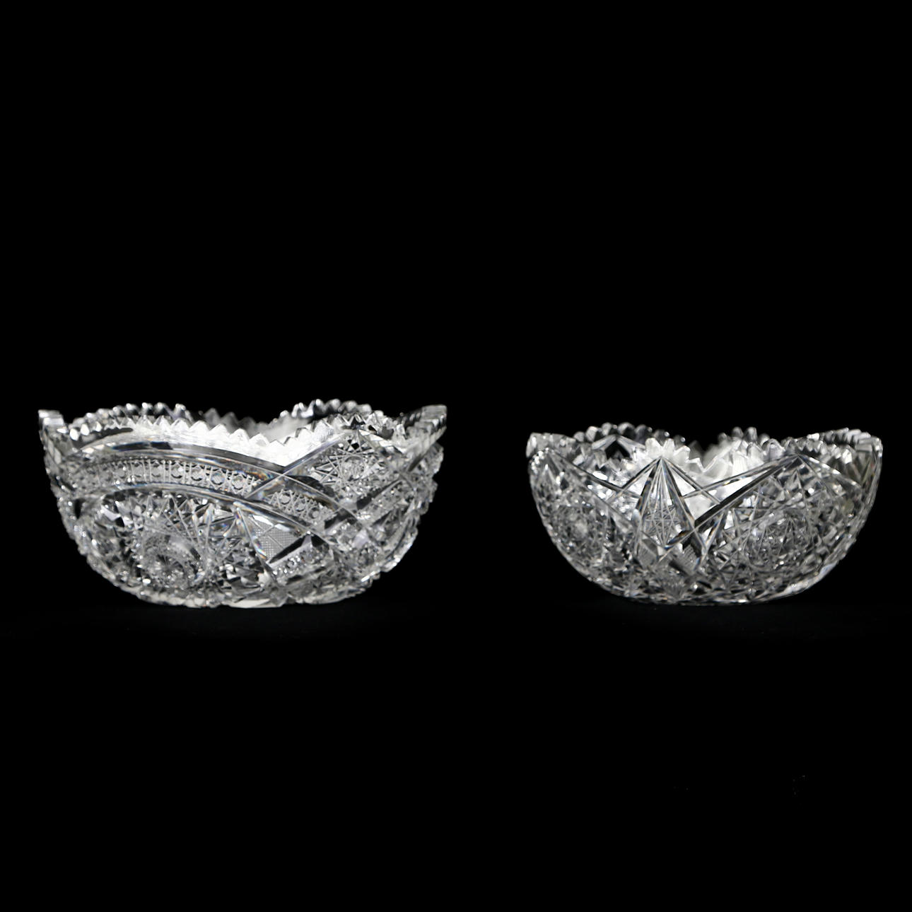 SKÅLAR, 2 st, kristall.