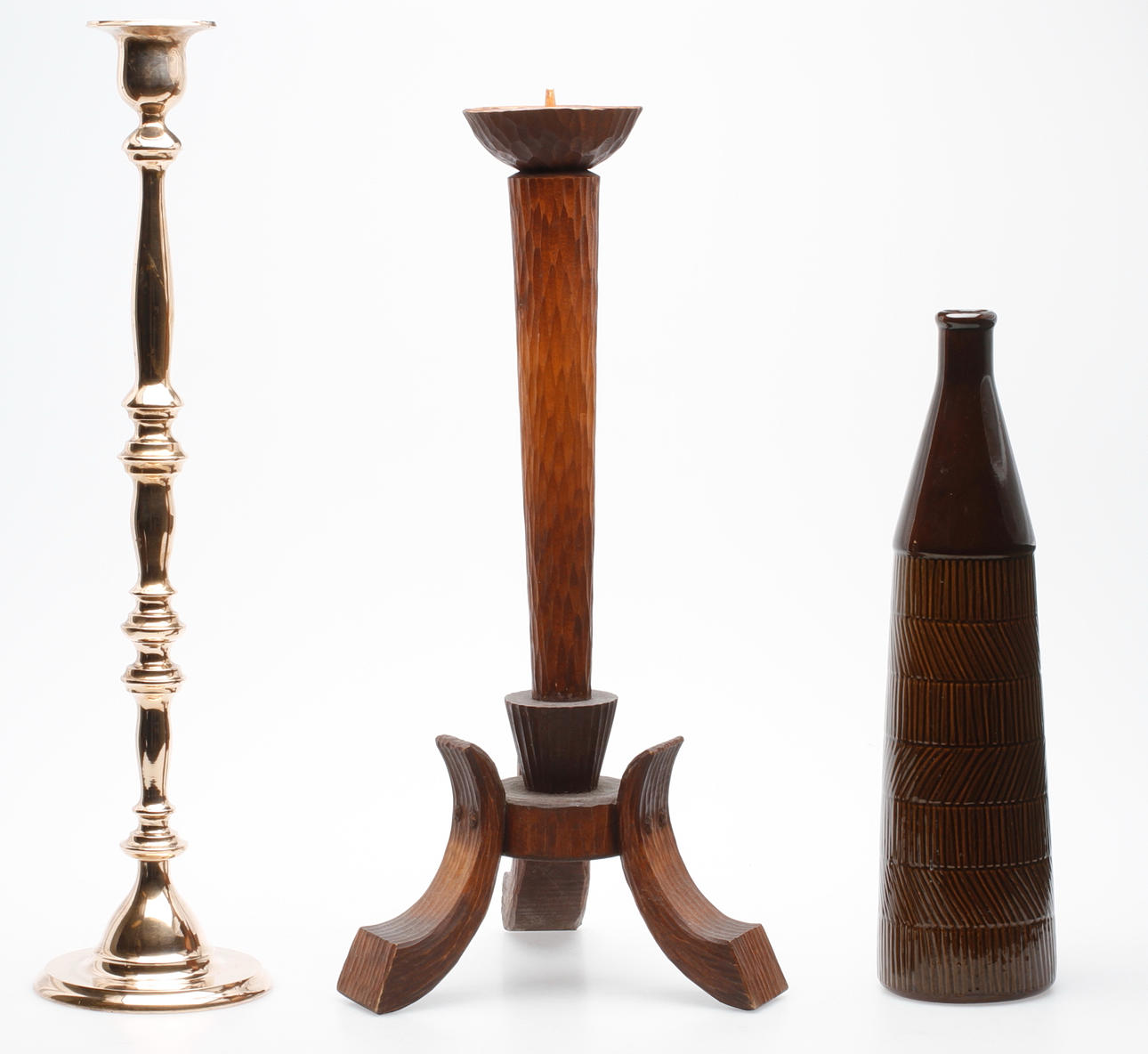 GOLVLJUSSTAKAR samt VAS, 3 delar, malm, keramik och trä.