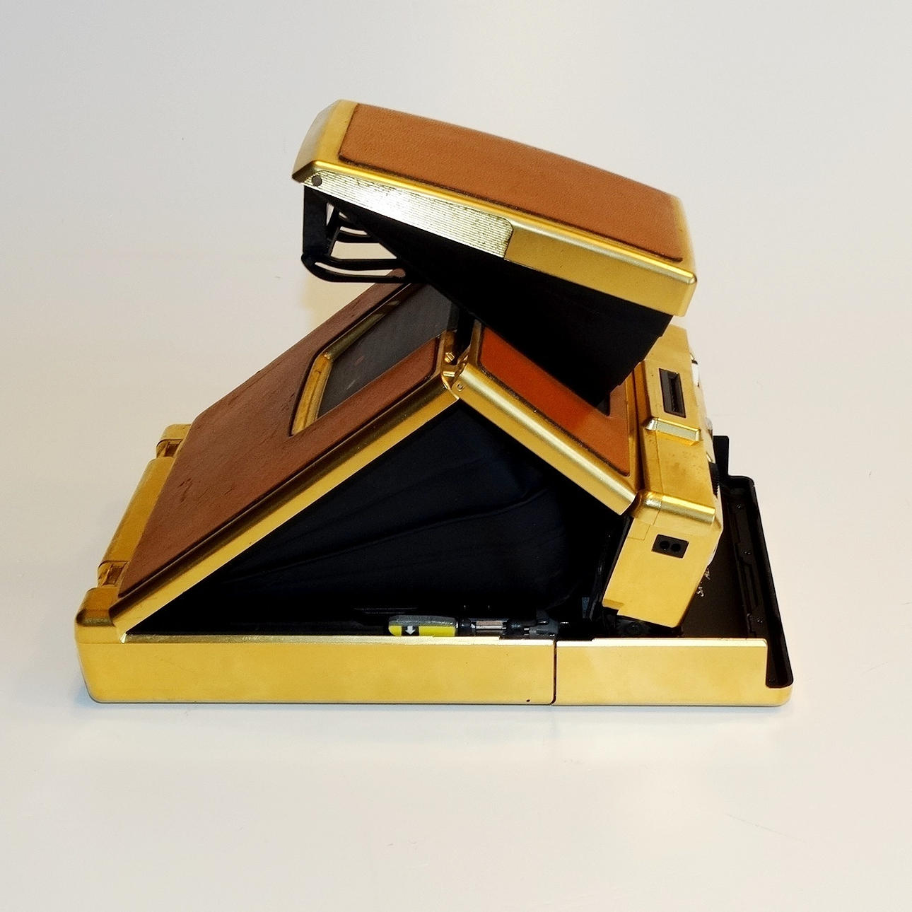 POLAROID KAMERA VINTAGE LÆDER FORGULDT.