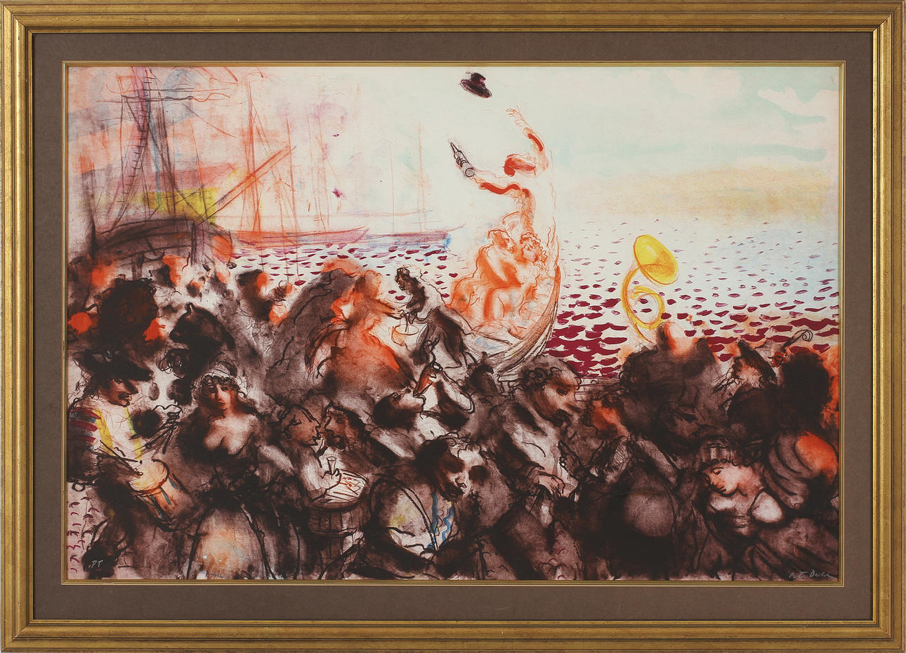 PETER DAHL. Färglitografi, signerad, PT, provtryck.