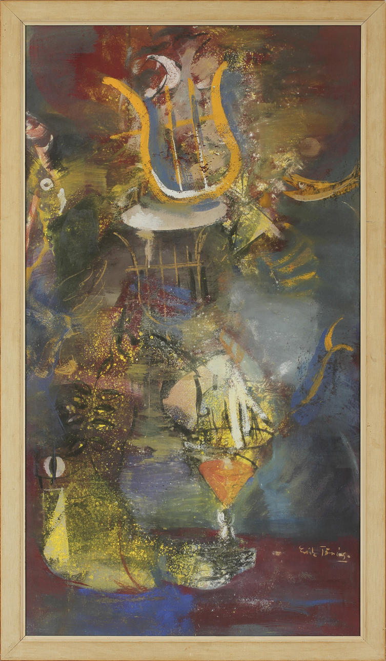 ERIK TÖRNING. Blandteknik, signerad.