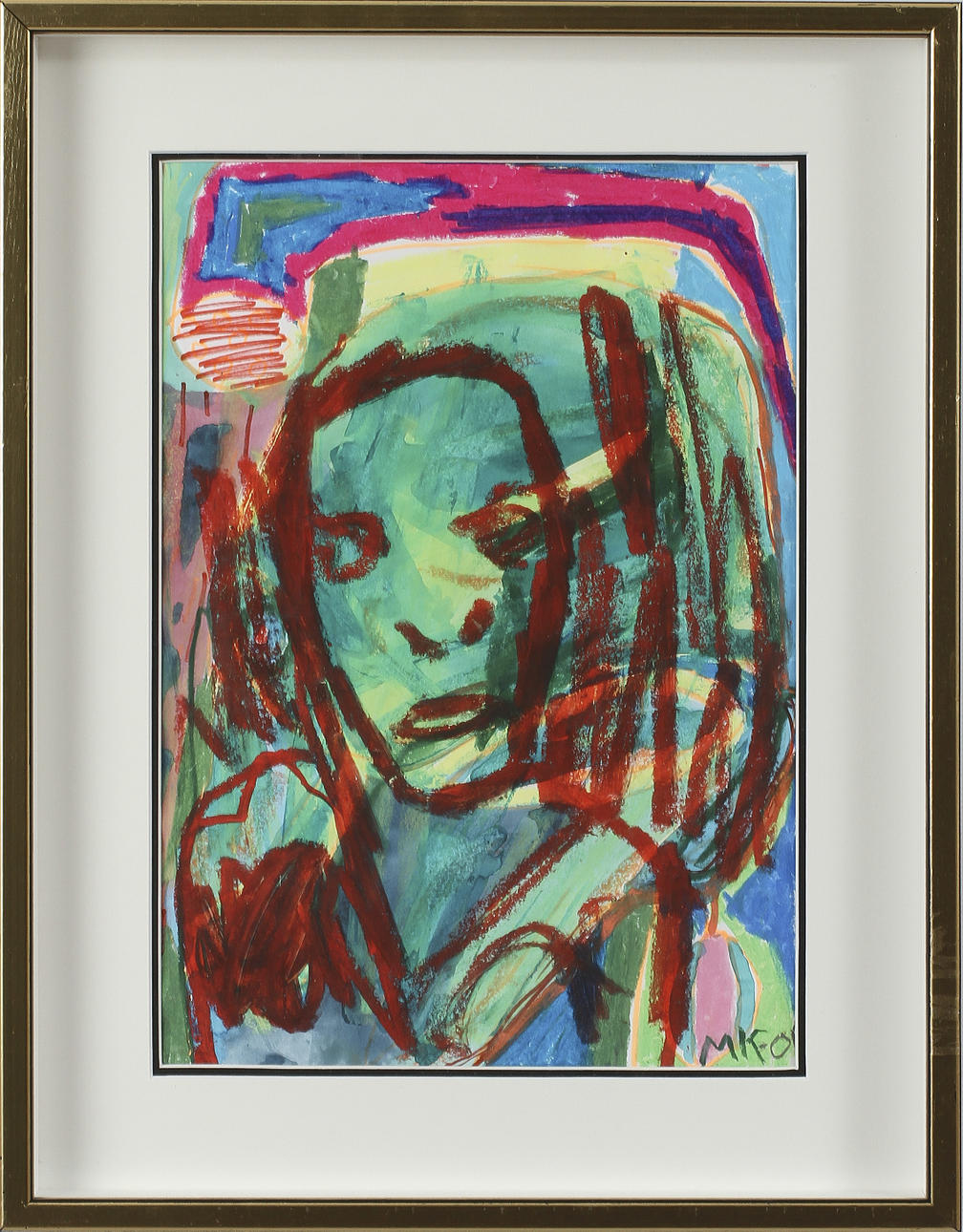 MAURITZ KARSTRÖM. Blandteknik, signerad MK.