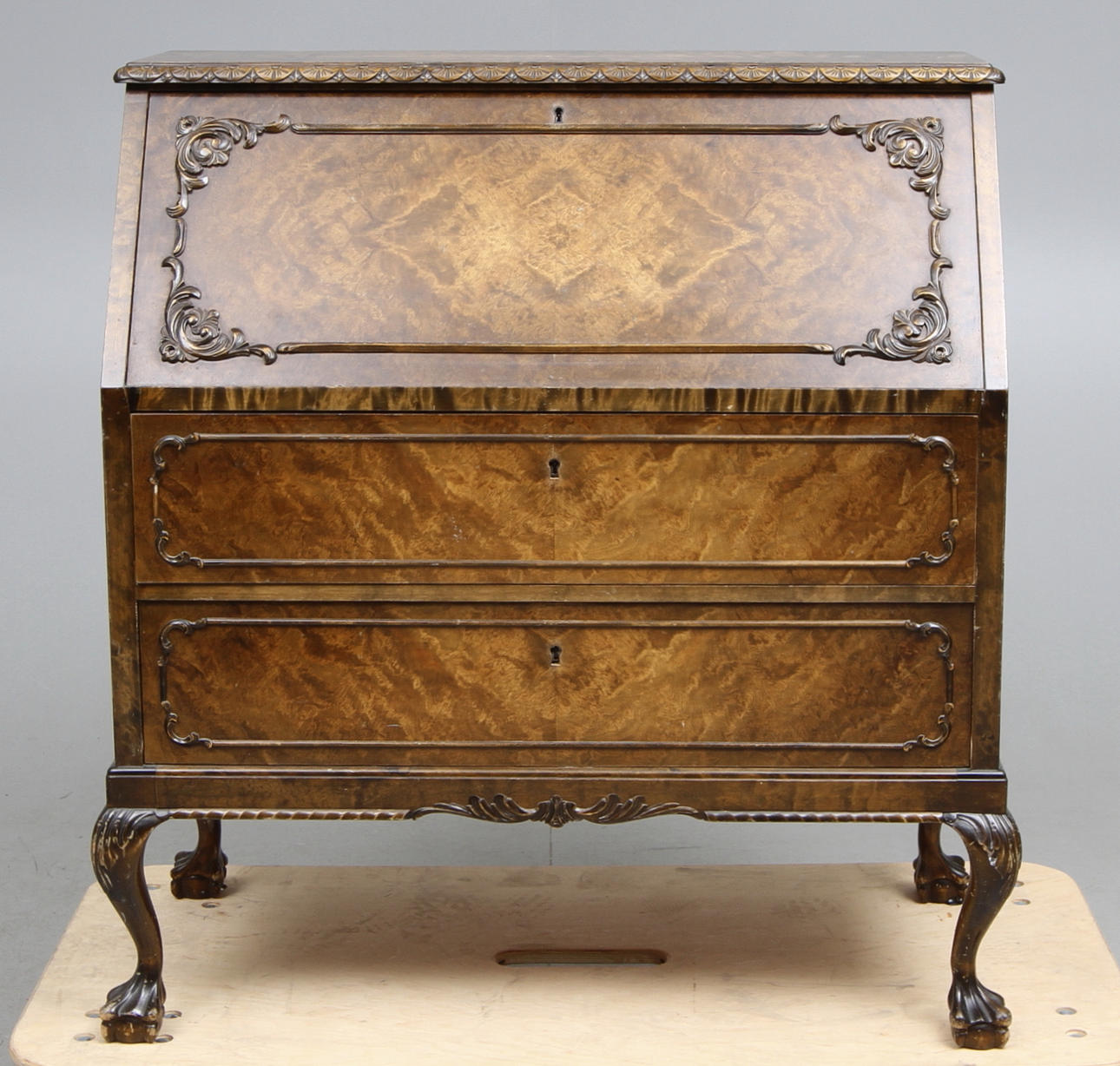 SEKRETÄR, chippendale-stil, 1900-talets första hälft.