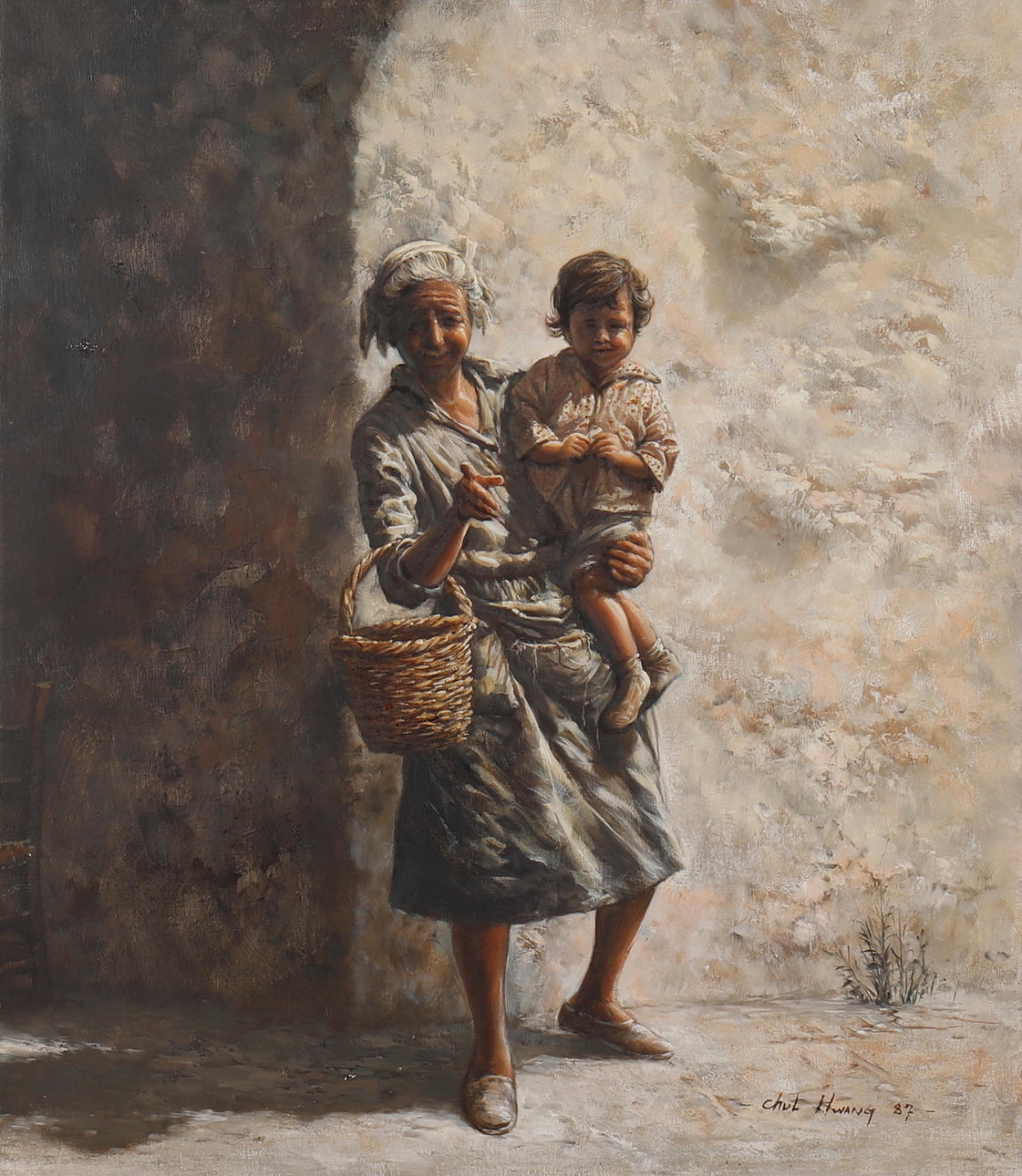 HWANG CHUL (20TH CENTURY). MOR OG BARN.