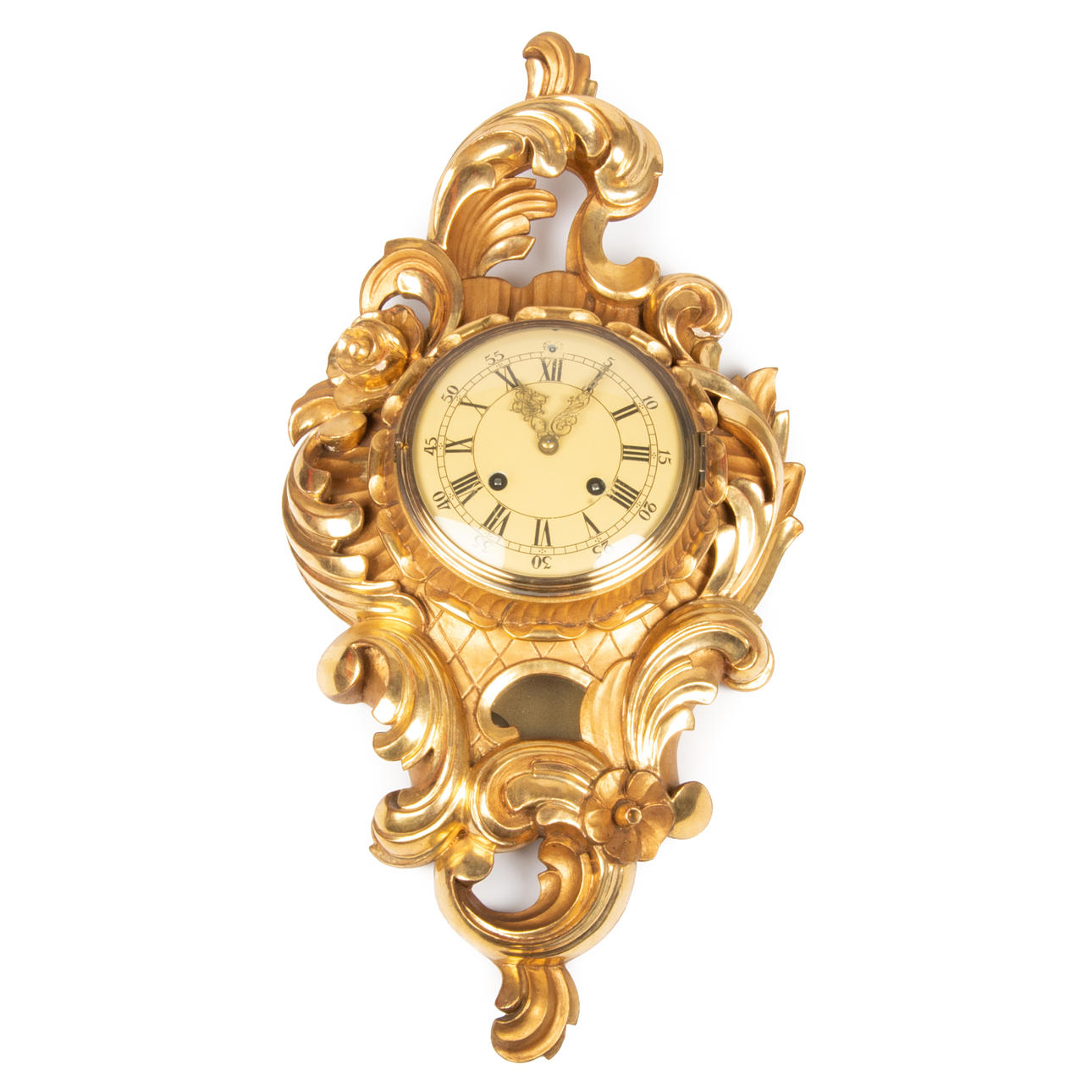 VÄGGPENDYL, förgylld, rokokostil, Westerstrands.