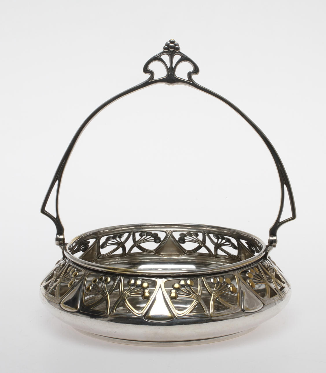 SKÅL, med hänkel, vitmetall, WMF, jugend, 1900-talets först hälft.