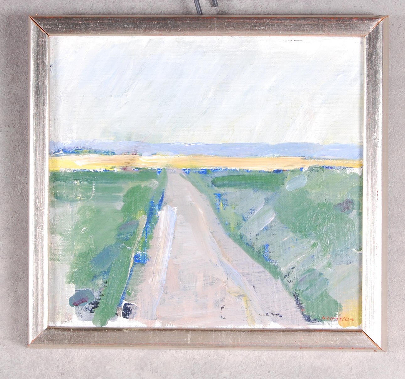 NILS MÖLLER. olja på pannå, " Sommardag ".