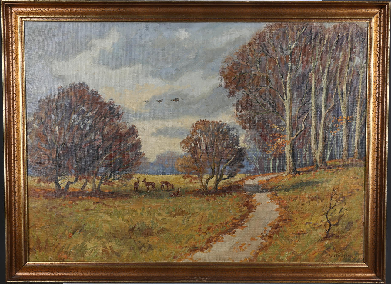 OIDENTIFIERAD KONSTNÄR. Olja på duk, signerad.