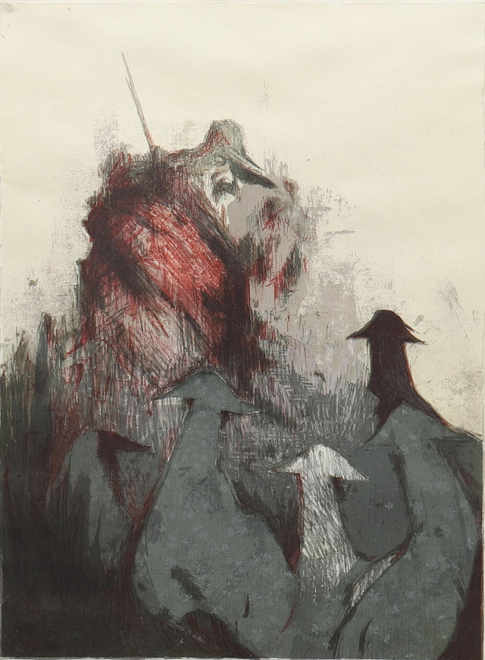 ARNE ASPELIN. litografi, eget tryk.