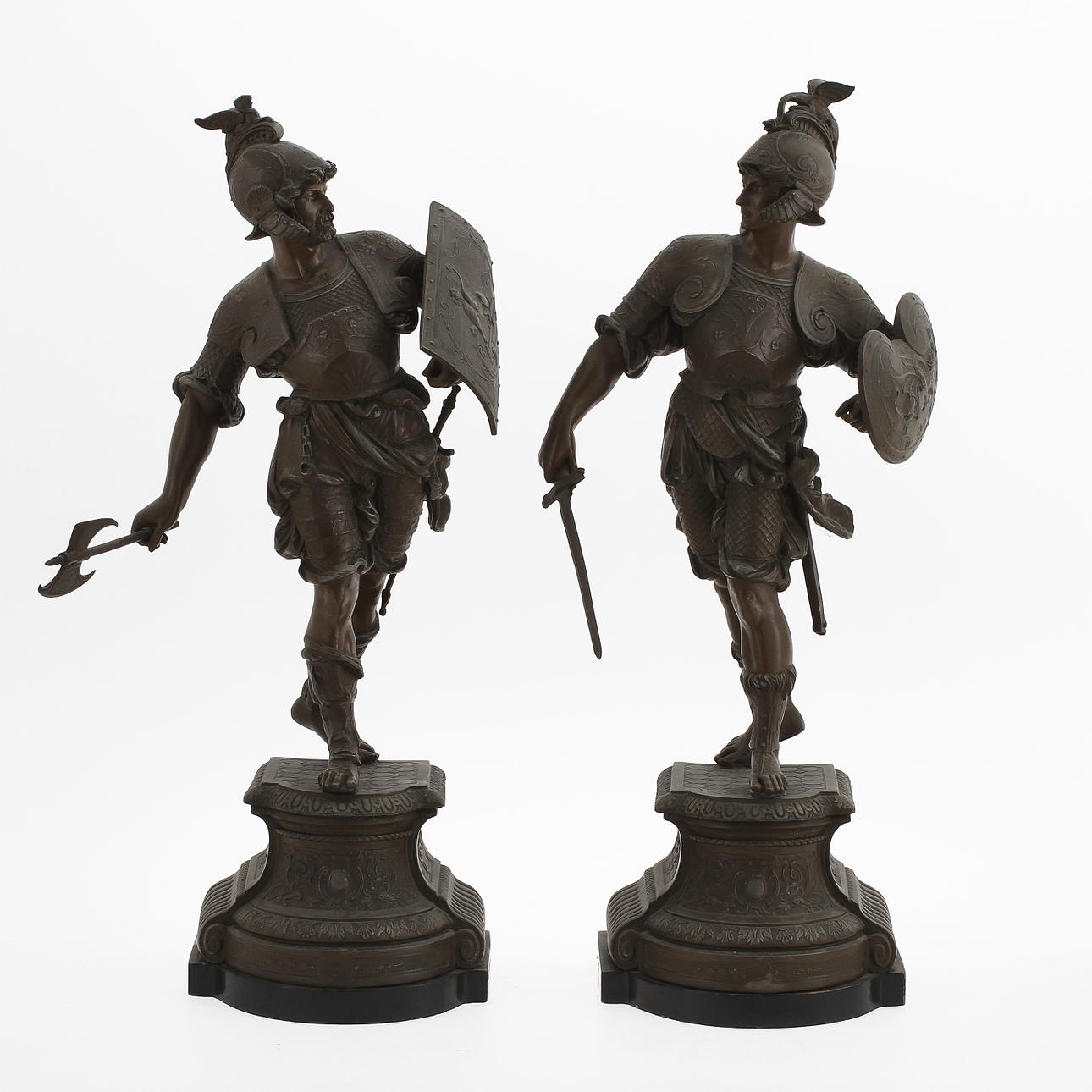 SKULPTURER, ett par, sekelskiftet 1800/1900-tal.