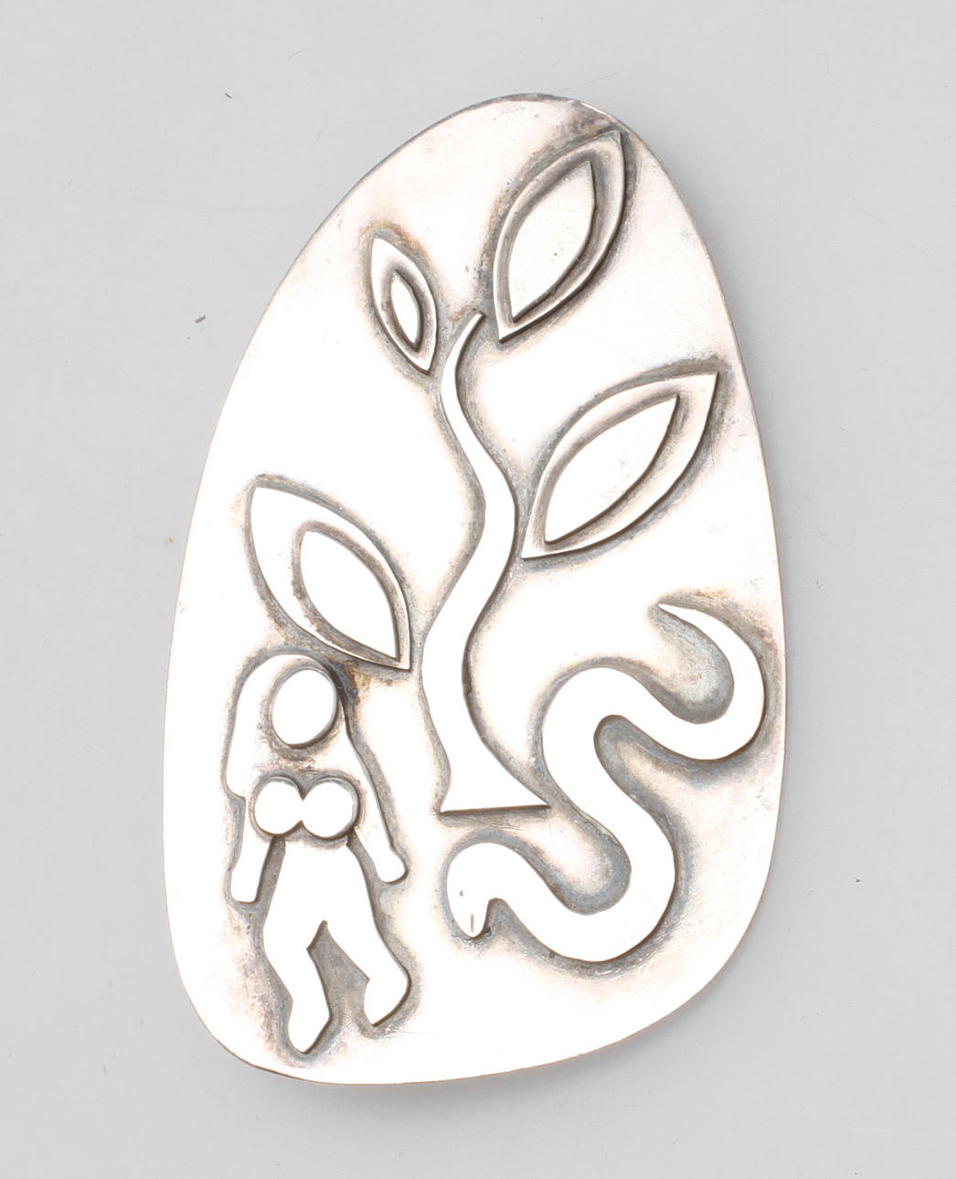 BROSCH, silver, signerad.