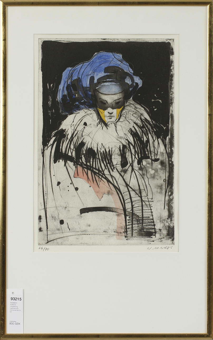 NORBERT ROBLES. Färgetsning, signerad och numrerad 69/70.