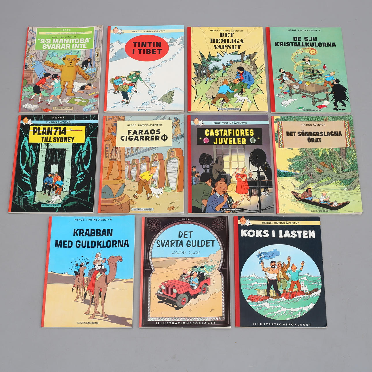 TINTIN SERIEALBUM, 11 st.