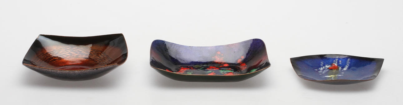 FAT, 3 st, emalj på koppar, bl.a. Paolo de Poli, Italien.
