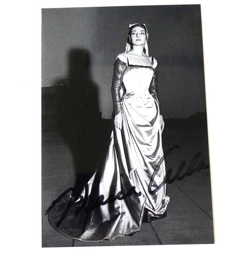MARIA CALLAS ORIGINAL AUTOGRAMM, 1958.