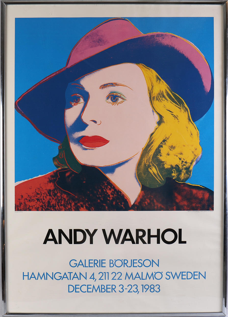 ANDY WARHOL. After. Exhibition poster gallery Börjesson, Malmö 1983.