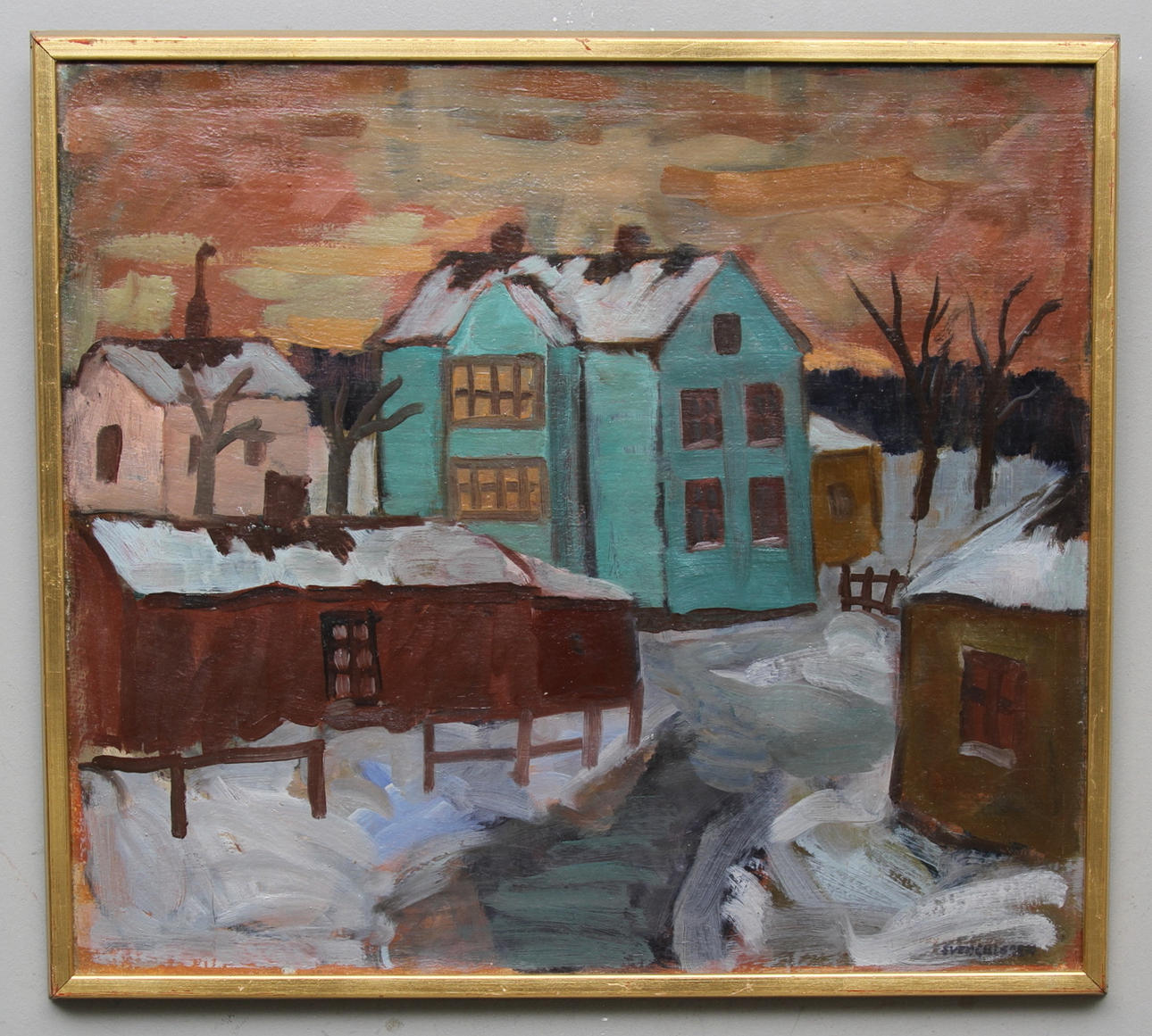 SVEN GILLGREN. olja på duk, signerad.