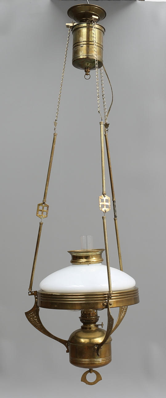 HÄNGFOTOGENLAMPA, mässing 1900-talets första hälft.