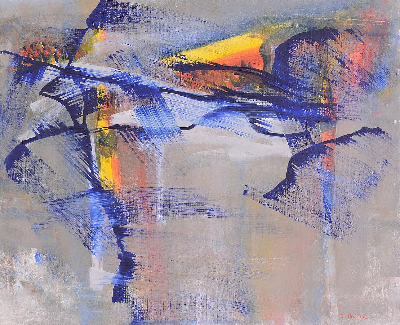 PER THORLIN. Olja på duk.