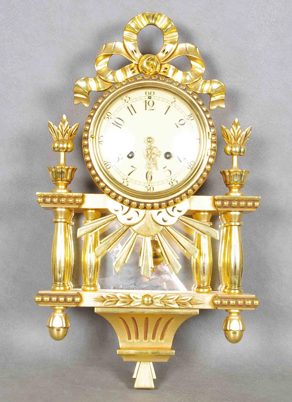 VÄGGPENDYL, Westerstrand, förgyllt, gustaviansk stil, 1900-tal.