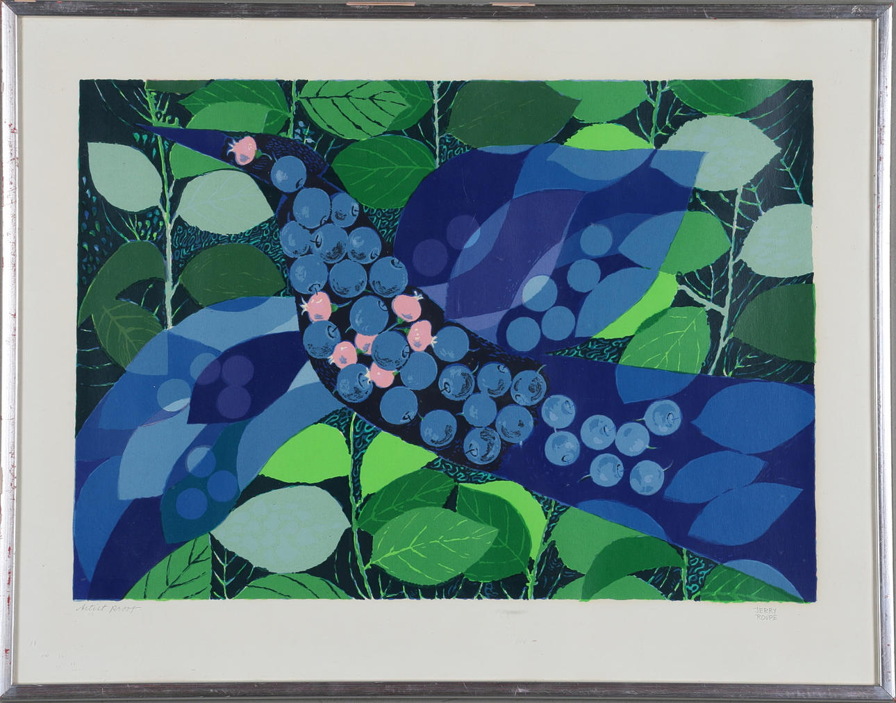 JERRY ROUPE. Siebdruck, bezeichnet "Artist proof".