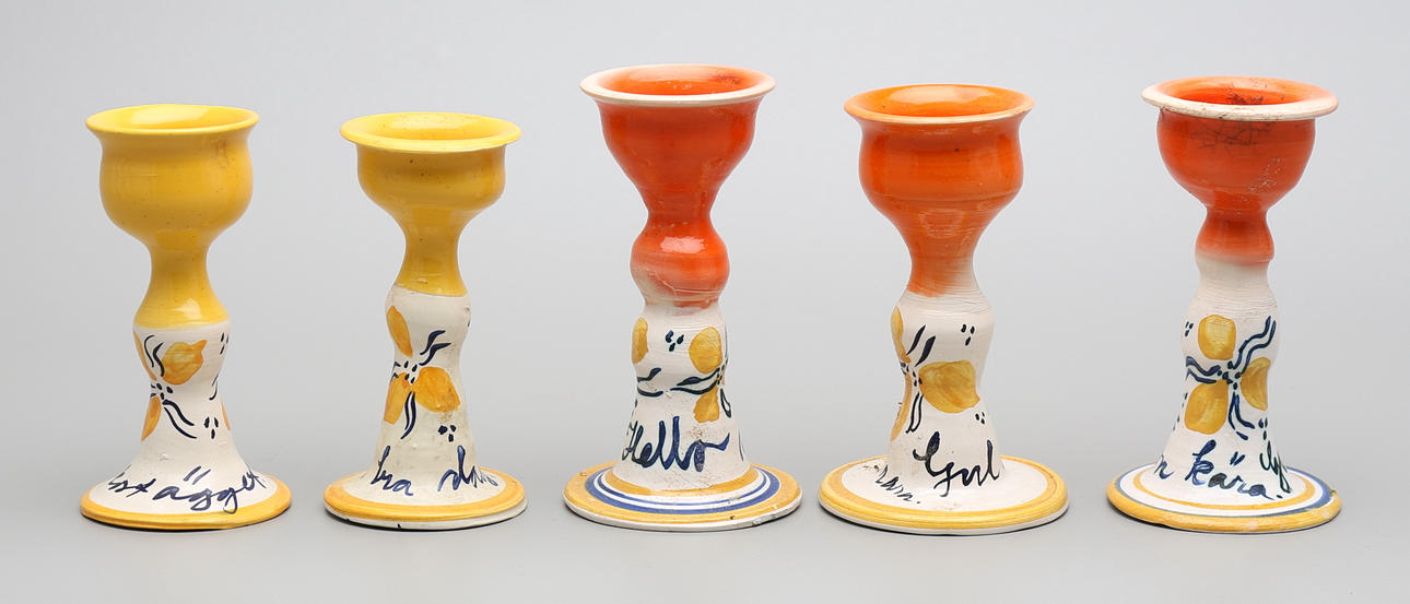 ULRIKA HYDMAN VALLIEN. ÄGGKOPPAR, 5 st, keramik.