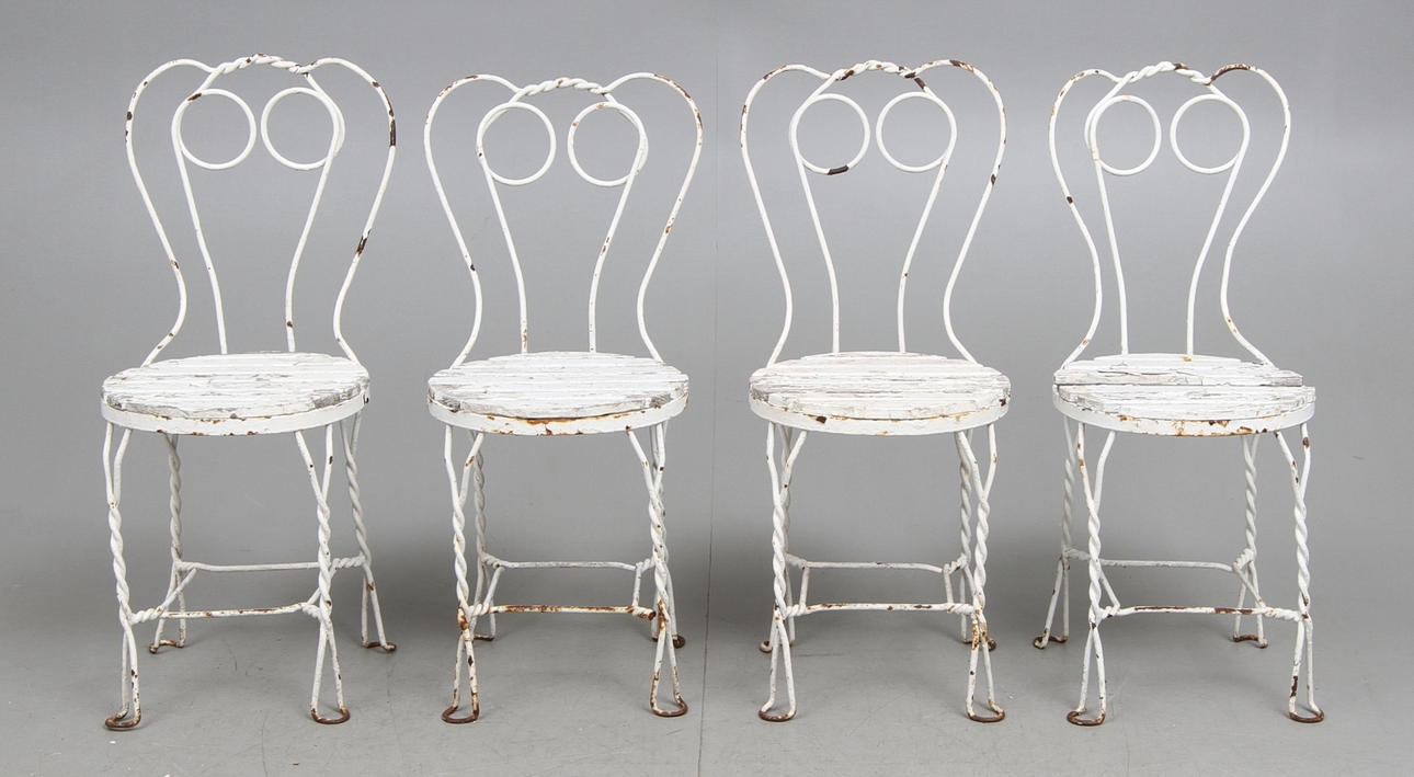 CAFÈSTOLAR, 4 st, Grytgöl, Finspång, 1800/1900-tal.