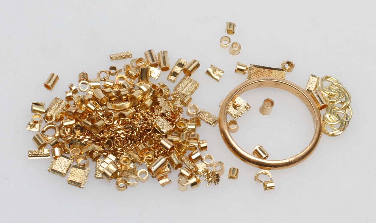 GOLD SCRAP, 18k, weight about 26 grams.