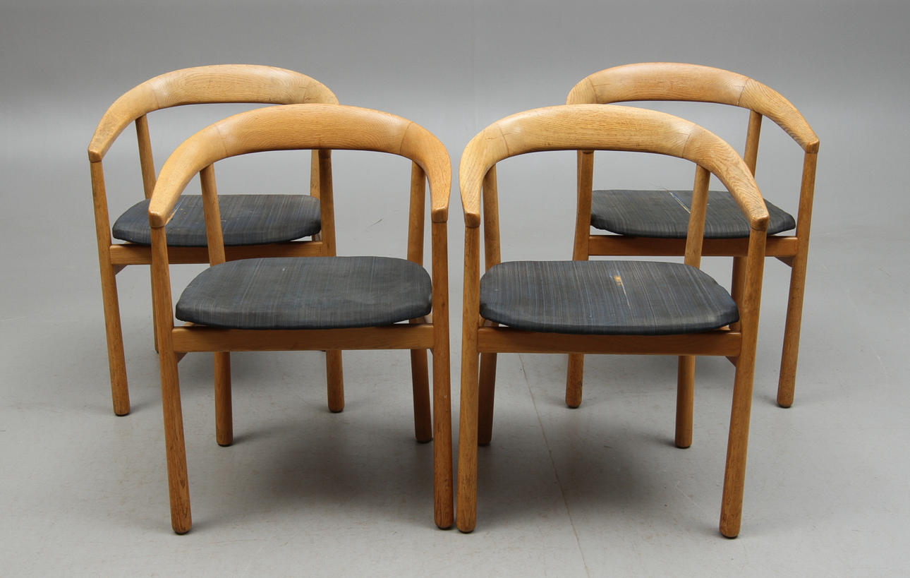 KARMSTOLAR 4 st, "Tokyo" Design Carl Axel Acking för "Triva"-serien, Nordiska Kompaniet.