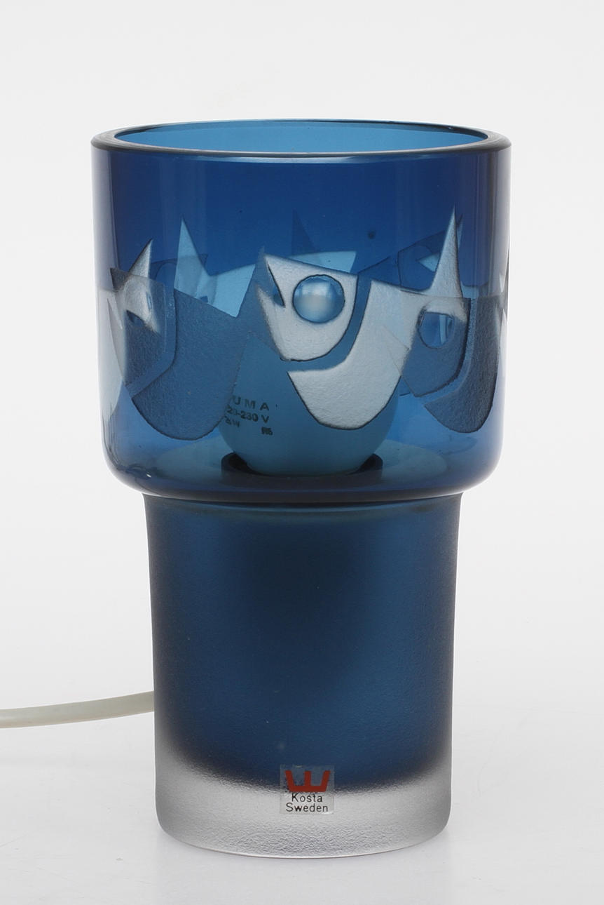 BORDSLAMPA, glas, Ove Sandberg, Kosta.