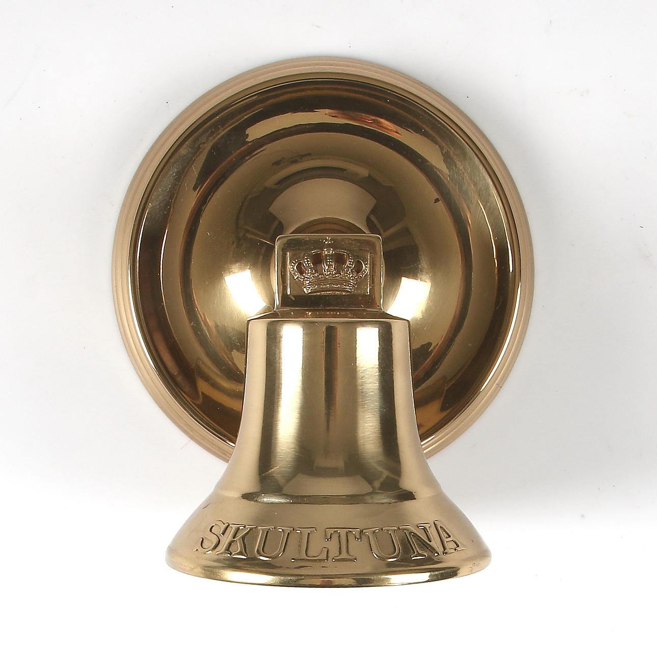 VÄLLINGKLOCKA, mässing och trä, Skultuna Bruk, 1900-tal.