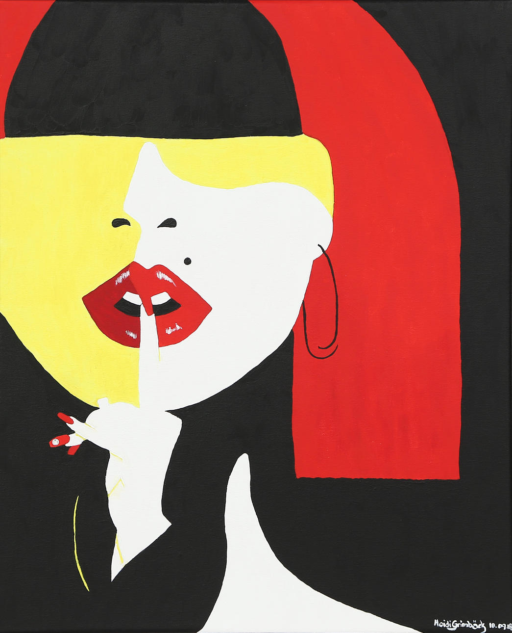 HEIDI GRIMBÄCK. Acryl, signerad.