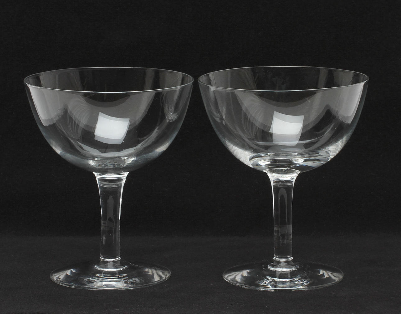 CHAMPAGNESKÅLAR, 12 st, glas, 1900-tal.