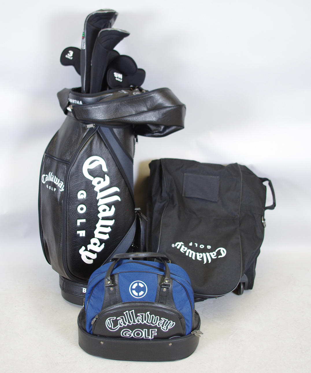 GOLFBAG MED KLUBBOR, herrset.