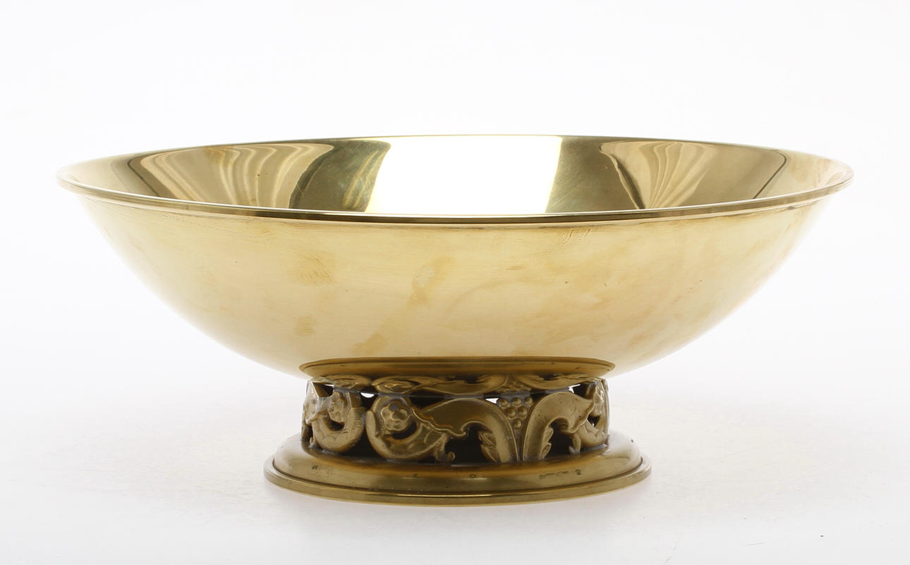 SKÅL, mässing, "Kunga-skålen", Ystad metall, 1900-talets andra hälft.