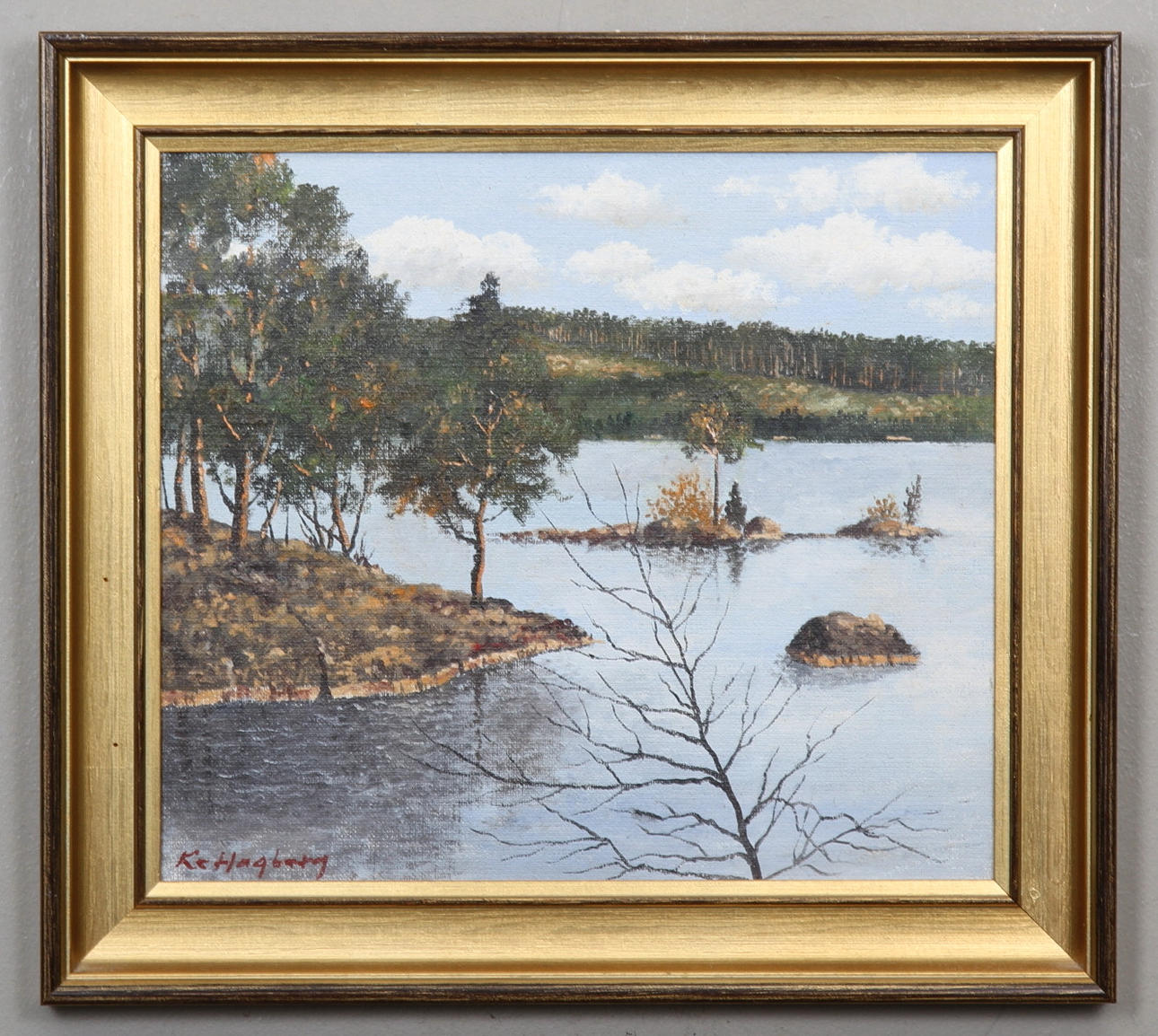 KARL ERIK HAGBERG. olja på pannå, signerad.