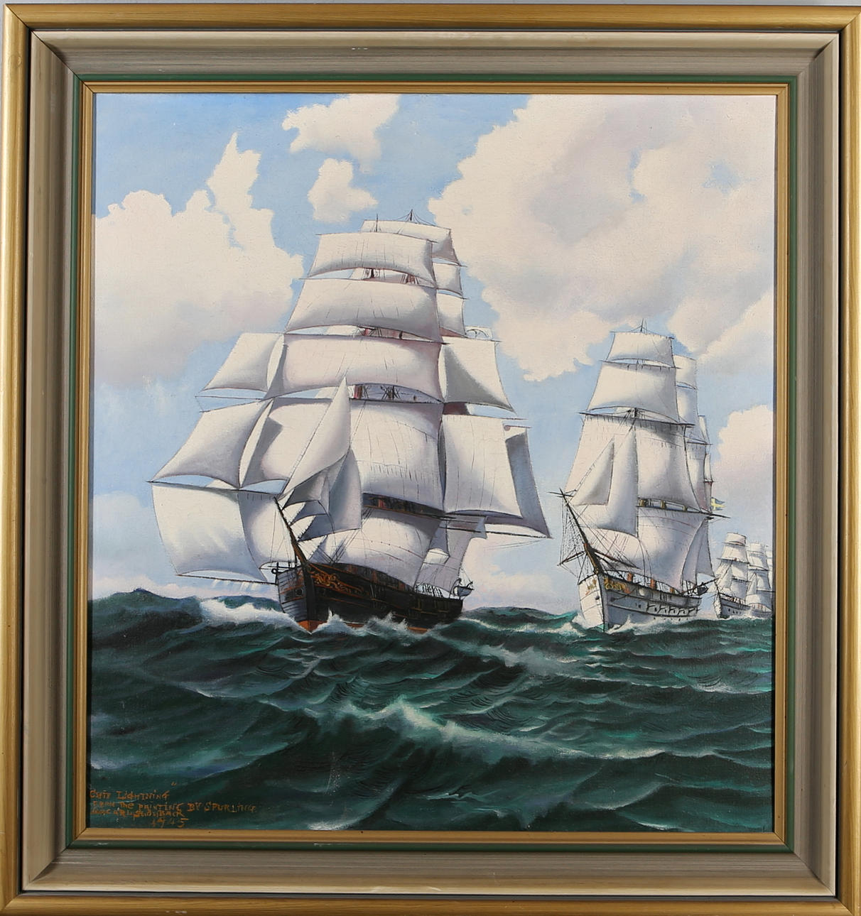 JACK SPURLING. After. Chip Lightning, oil on canvas, signed Carl Strömbäck, date 1945.