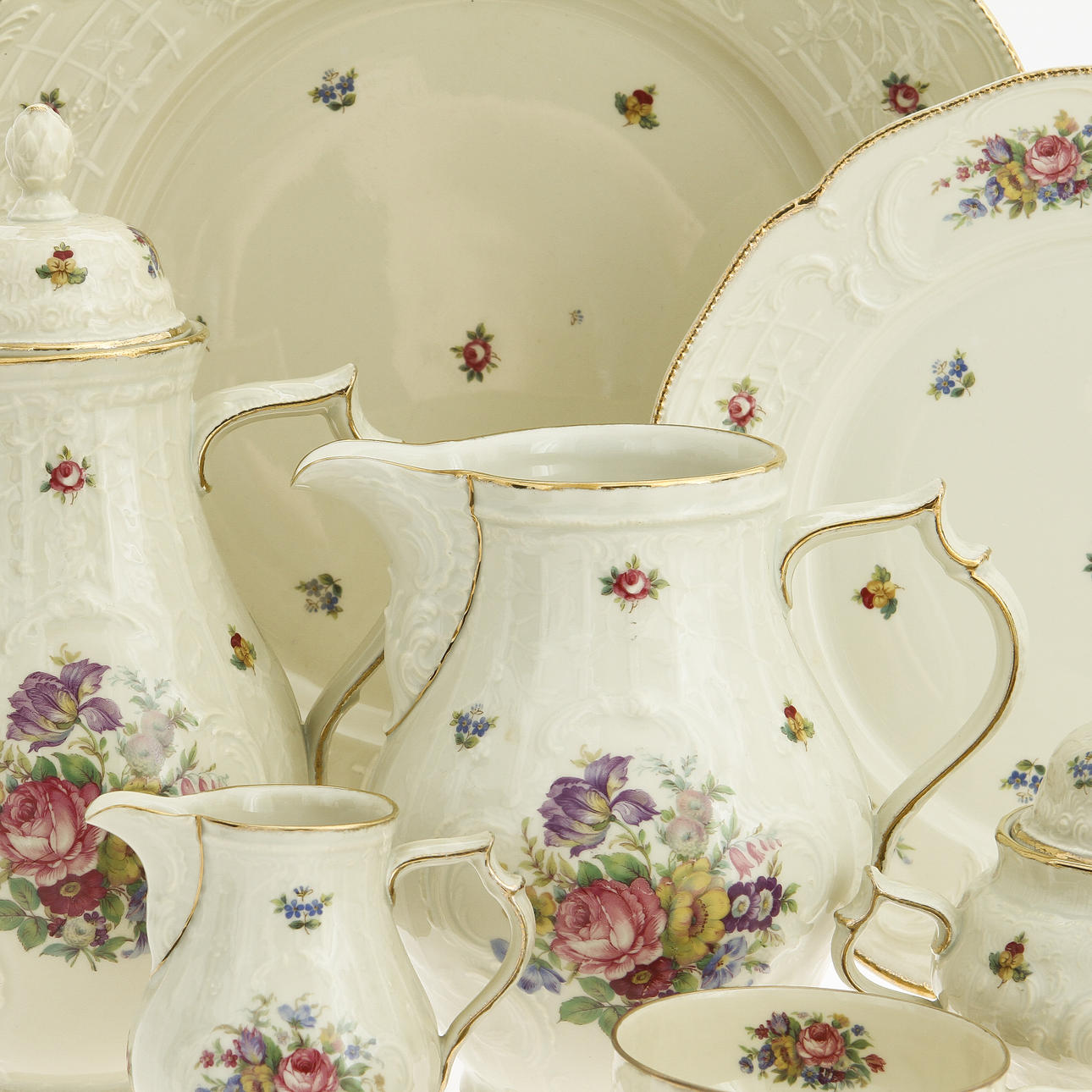 MAT O KAFFESERVIS, 75 delar, porslin, "Sanssouci", Rosenthal.