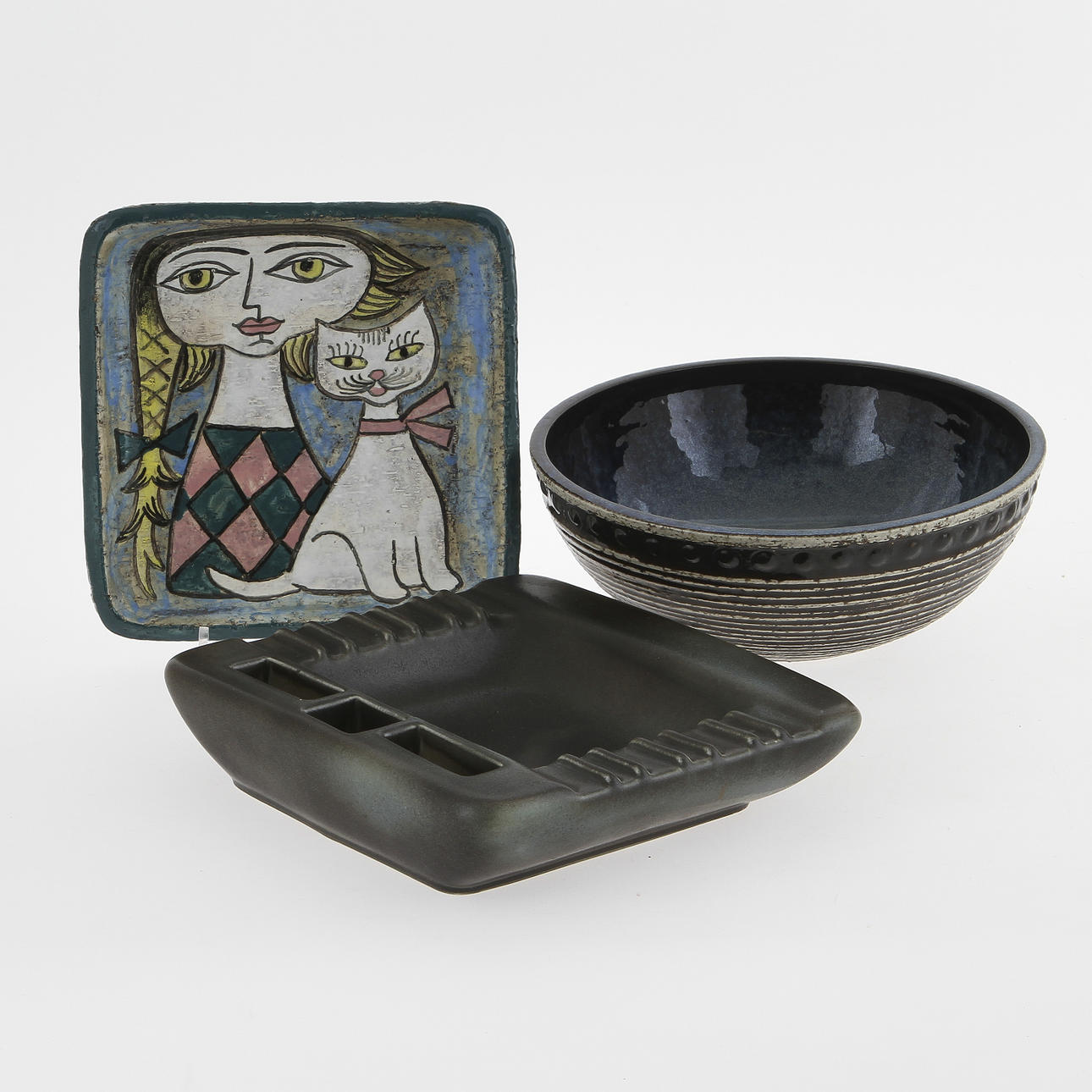 SKÅL, samt ASKFAT 2 st, Gustafsberg samt Rörstrand och Uppsala Ekeby.