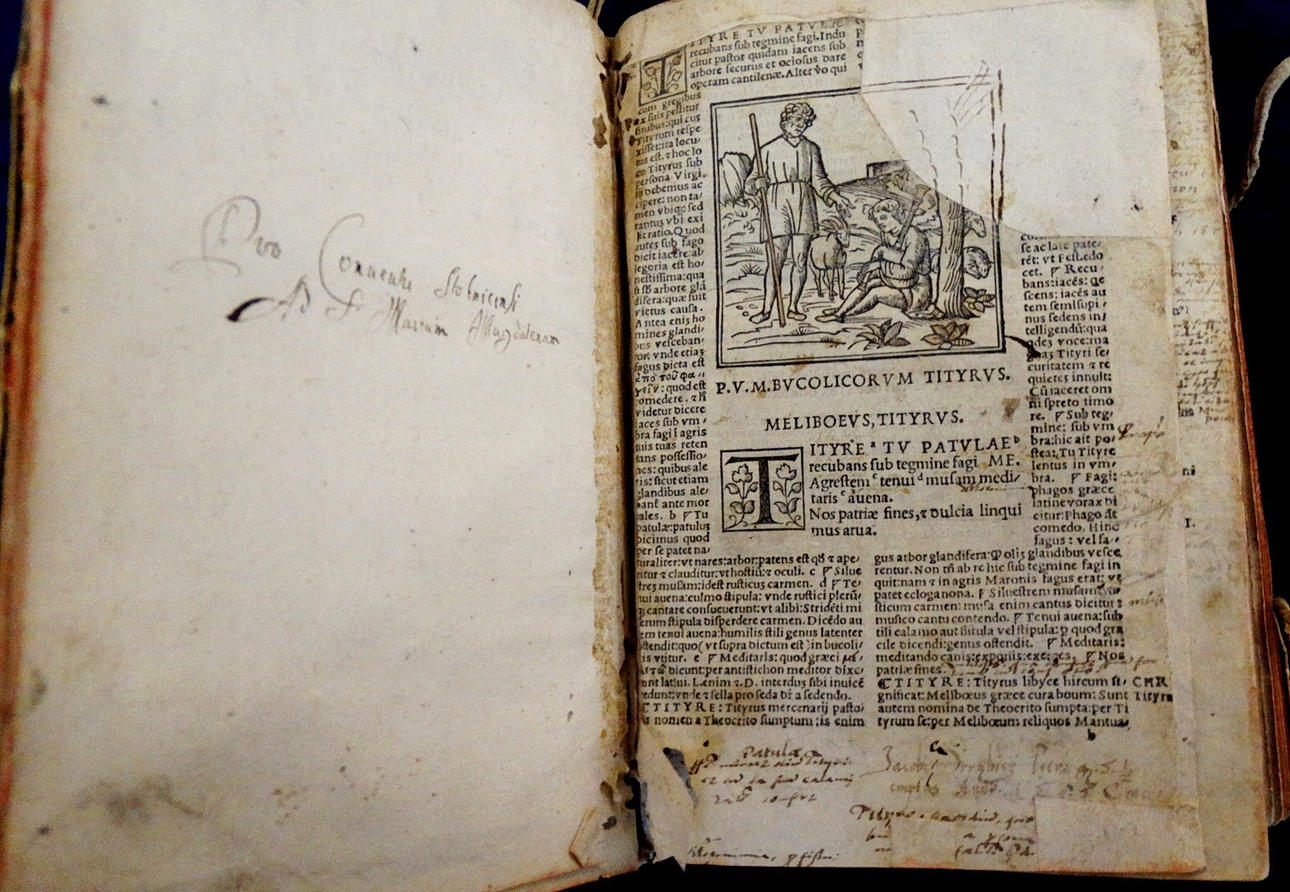 BOOK WITH PARCHMENT BOUND: AENEIDOS, 1507.