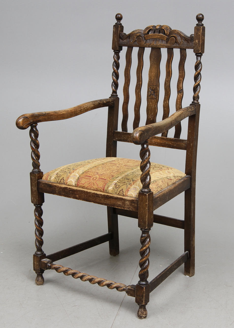 KARMSTOL, Barockstil, 1900 tal.