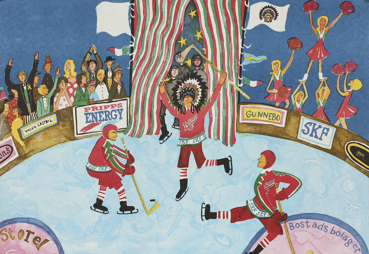 MARIKA LANG. Färglitografier, 2 st, varav 1 st signerad och numrerad 216/250.