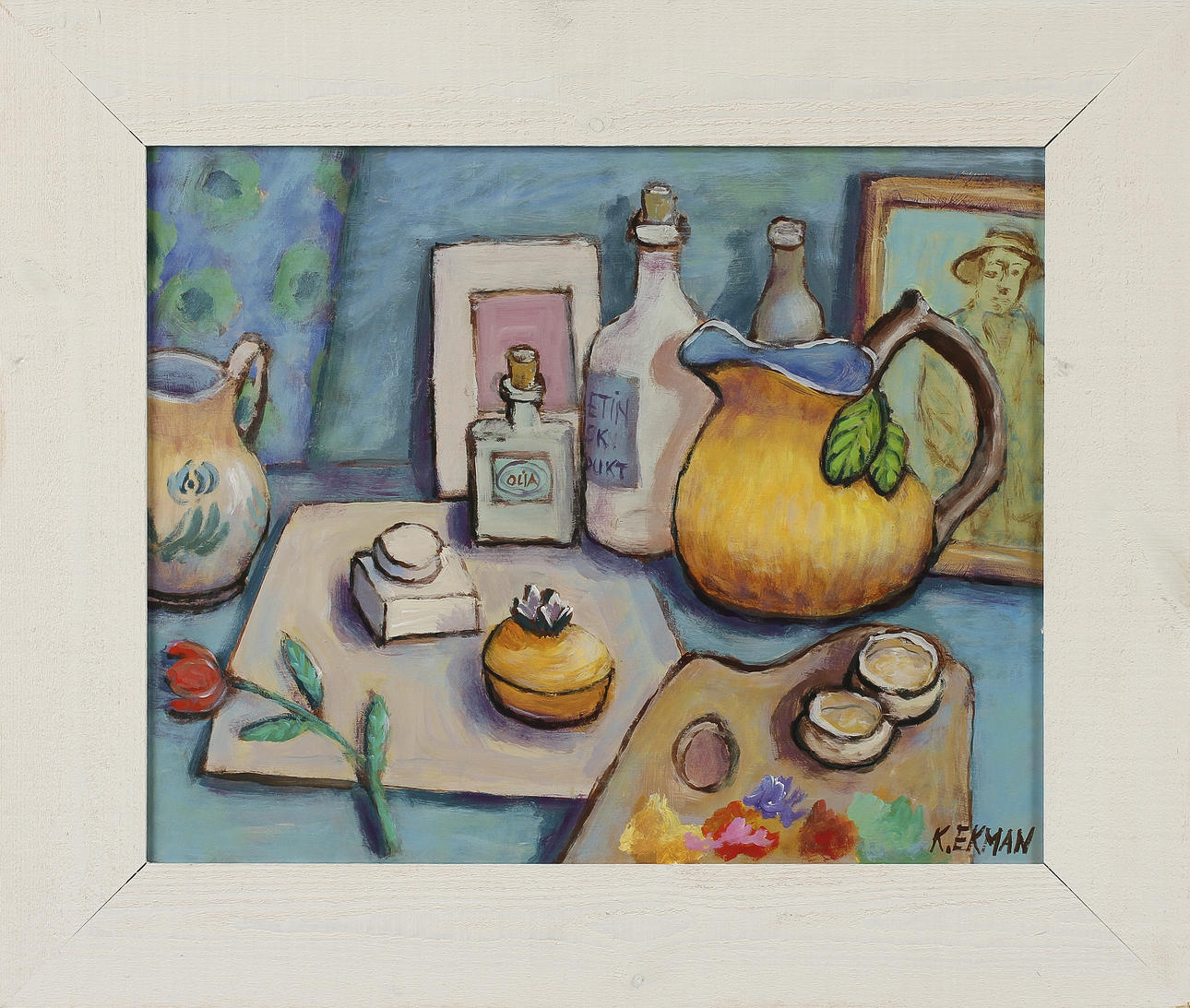 KRISTER EKMAN. olja på pannå, signerad.