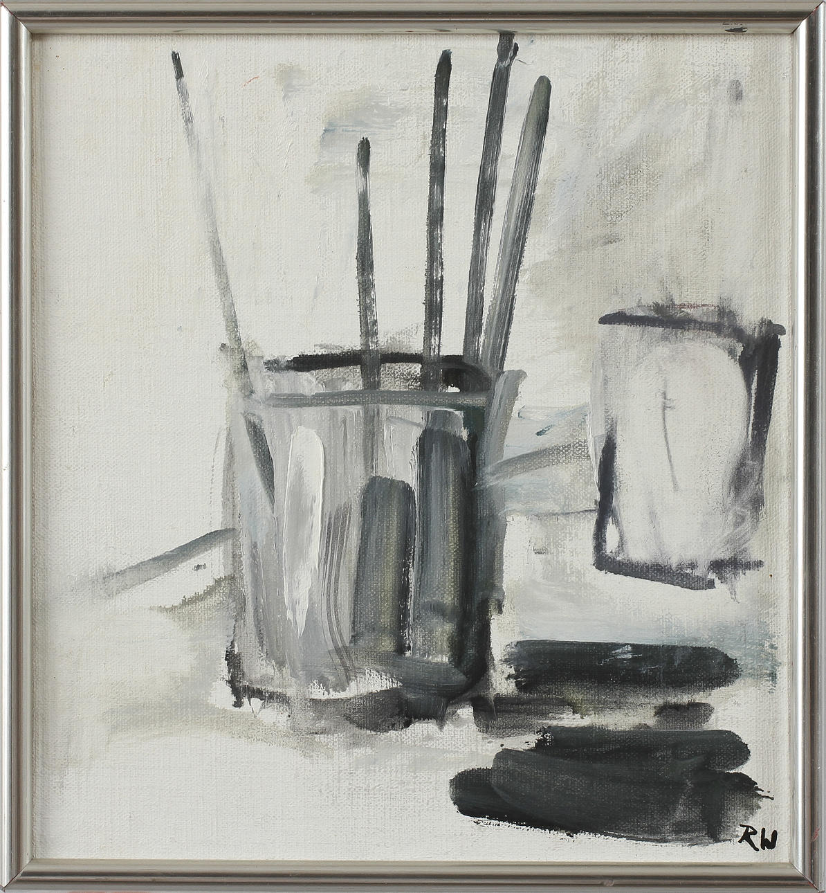 ROGER WIKHEIM. olja på pannå, sign.