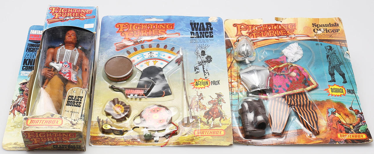FIGHTING FURIES I ORIGINALFÖRPACKNING,3 delar, Matchbox.