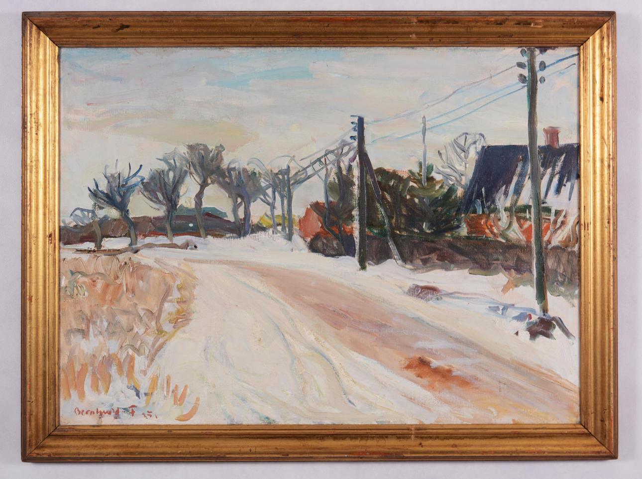 AAGE BERNHARD-FREDERIKSEN. Óleo sobre lienzo.