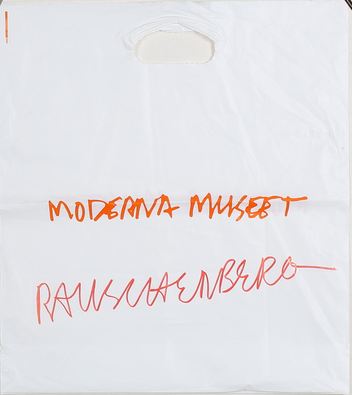 PLASTPÅSE från Moderna museet. Signerad Robert Rauschenberg.