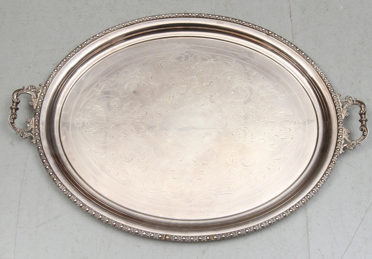 BRICKA, nysilver, 1900-tal.