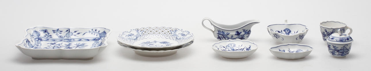 SERVISDELAR, 8 delar, porslin, Meissen.