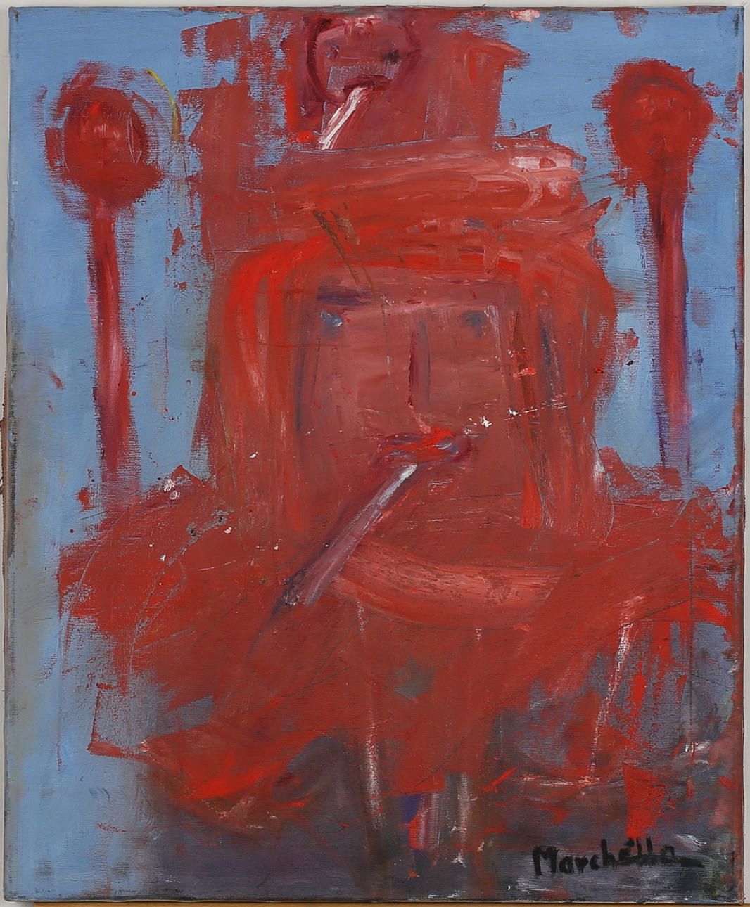 MARCHELLO. Komposition. Olja på duk. Signerad.